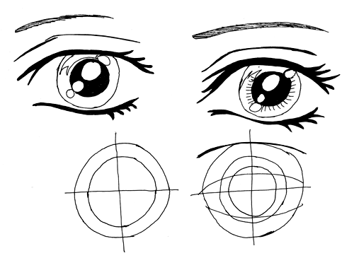 Mangas Augen zeichnen