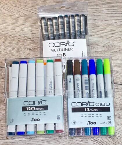 Layoutmarker: Copic und Copic Ciao & Copic Multiliner Fineliner