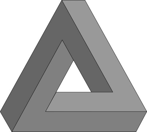 Optical illusion - The endless triangle