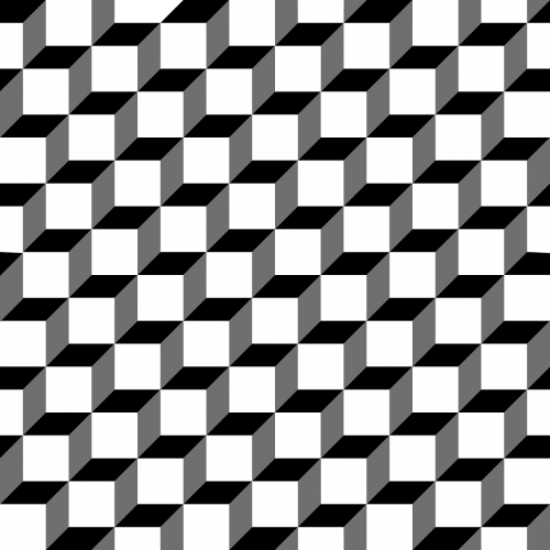 Optical illusion: Many dice