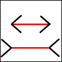 Exemple d'illusion de flèche