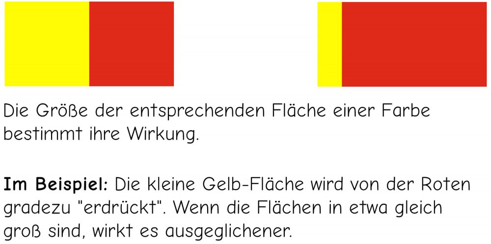Quantitätskontrast Beispiel - Das Mengenverhältnis farbiger Flächen zueinander
