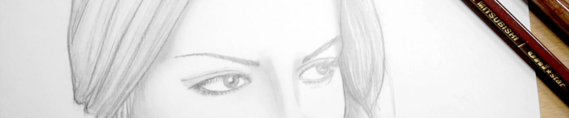 Portrait zeichnen mit Bleistift; Bleistiftlinien verblenden mit Pinsel