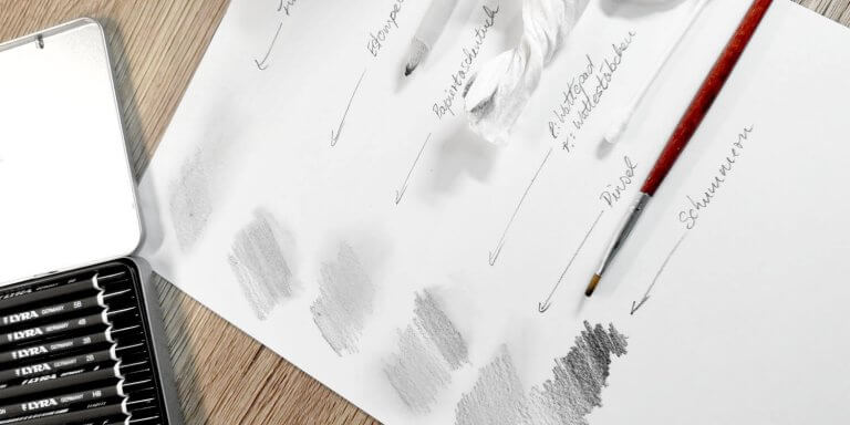 JEYORZY 9-tlg. Papierwischer Set | Zeichenwerkzeuge Für Künstler | Inkl. Schleifblock & Radierer