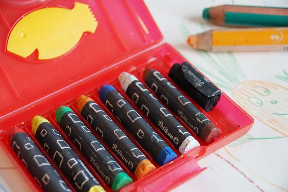 Crayones de cera para niños