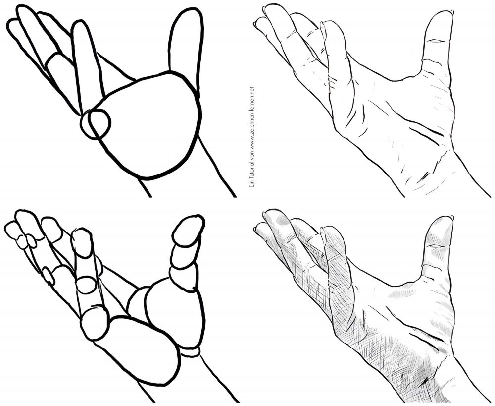 Tutoriel de dessin pour une main qui fait des gestes