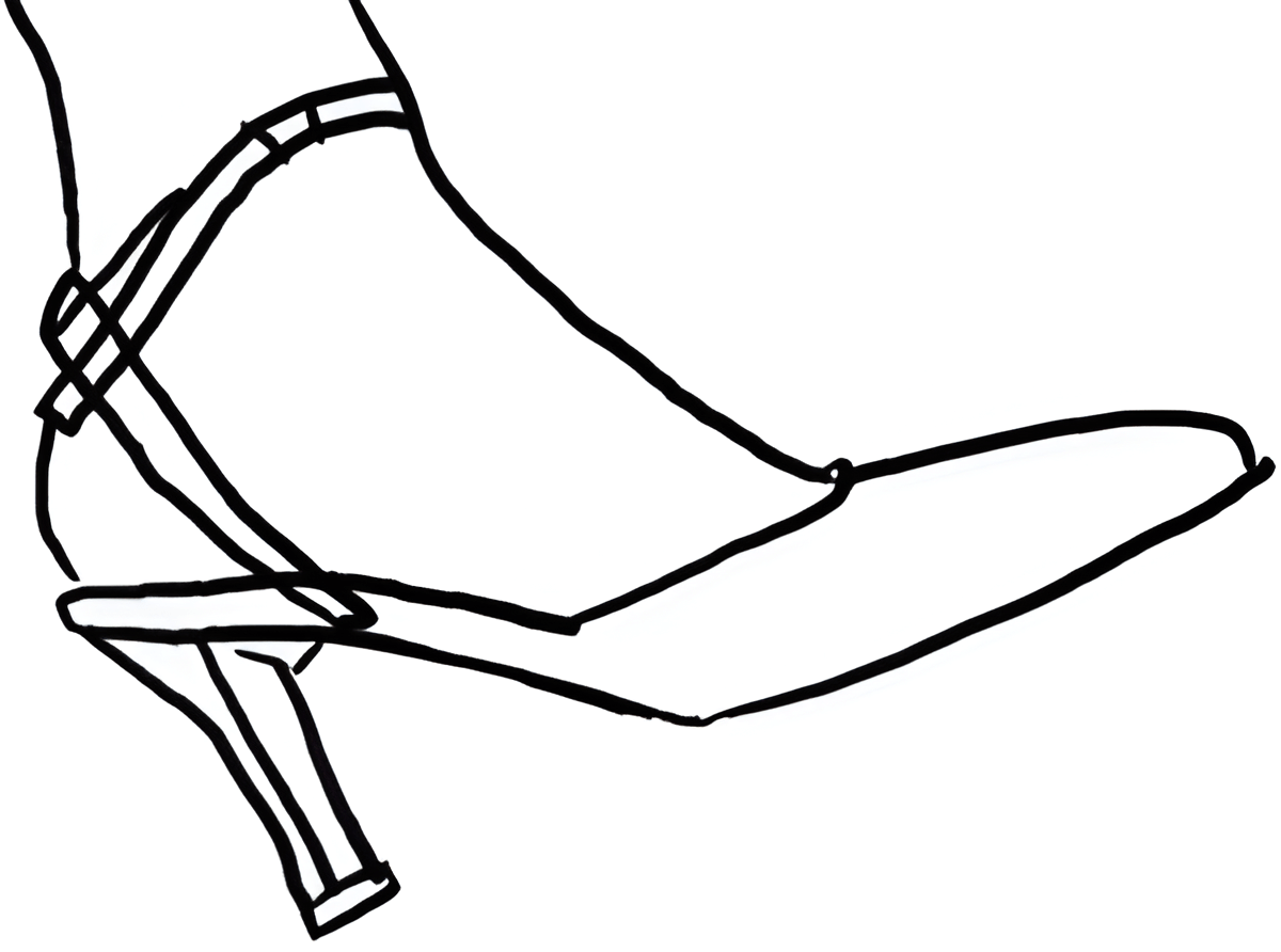 Sandalia: zapatos de dibujo