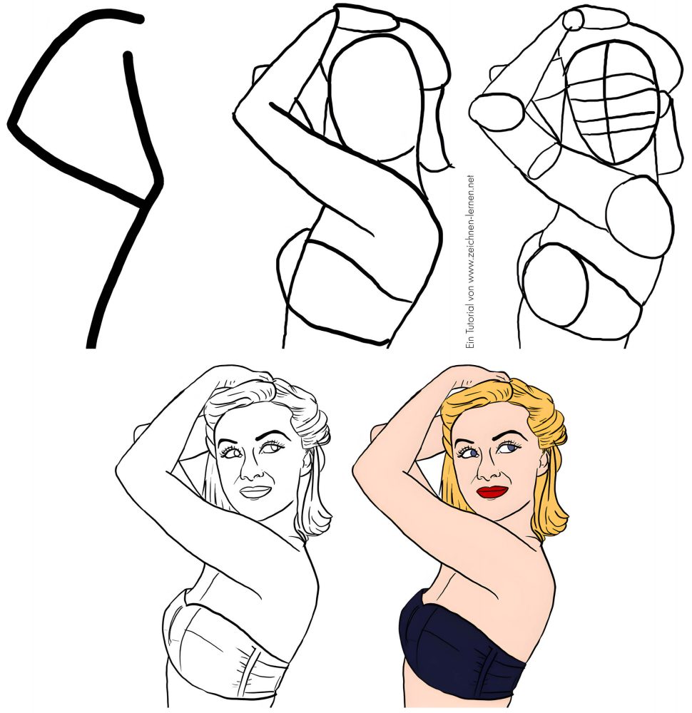 Guía paso a paso: Dibujar una Pin-up Girl