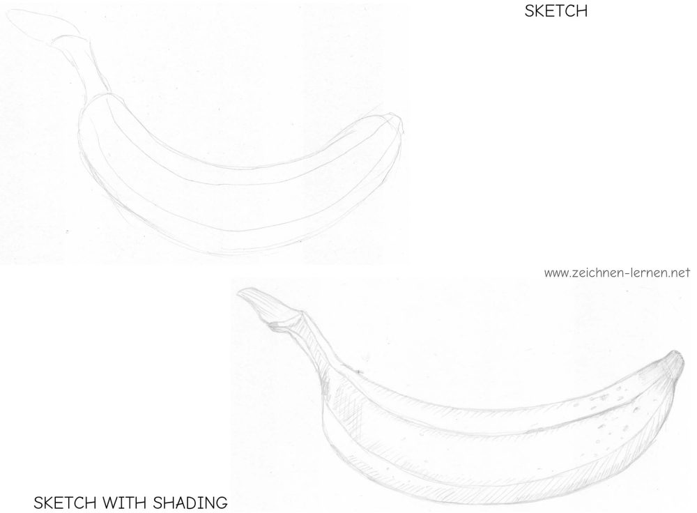 Shading sketch with pencil using line hatching