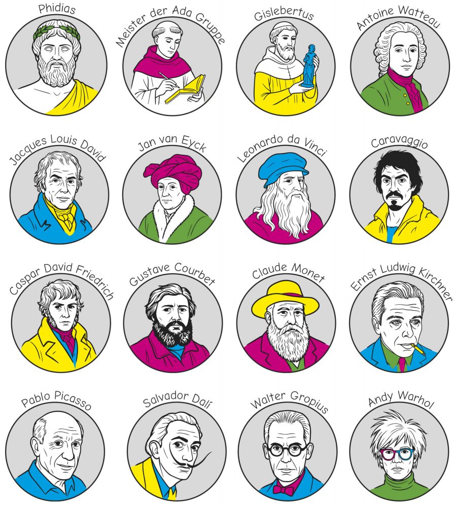Künstler Portraits der Kunstepochen