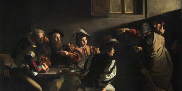 Kunstepochen: Barock Caravaggio - Berufung des heiligen Matthäus (Quelle: Public Domain Wikimedia)