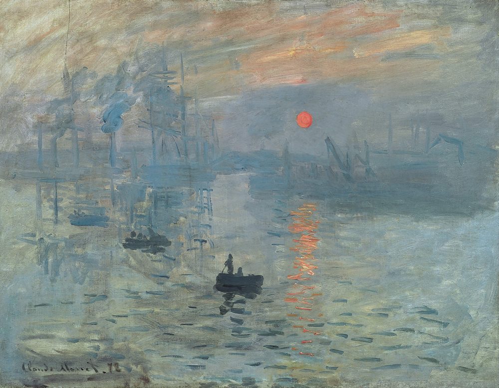 Kunstepochen: ImpressionismusClaude Monet - Impression Sonnenaufgang (Quelle: Public Domain Wikimedia)