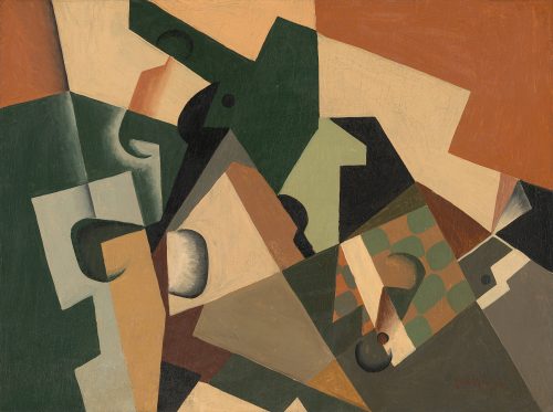 Kunstepochen: KubismusJuan Gris - Glas und Schachbrettmuster (Quelle: Public Domain National Gallery of Art)