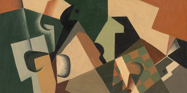Kunstepochen: Kubismus Juan Gris - Glas und Schachbrettmuster (Quelle: Public Domain National Gallery of Art)
