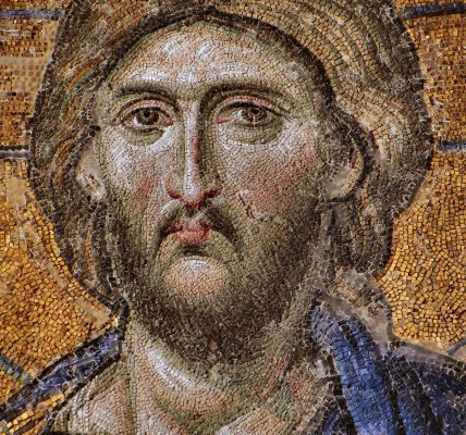 Kunstepochen Mittelalter: Christus Pantokrator Mosaik (Quelle: Public Domain Wikimedia)