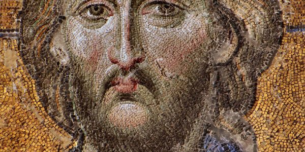 Kunstepochen Mittelalter: Christus Pantokrator Mosaik (Quelle: Public Domain Wikimedia)