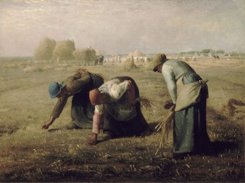 Kunstepochen: RealismusJean-François Millet - Die Ährenleserinnen (Quelle: Public Domain Wikimedia)