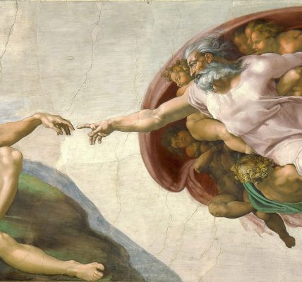 Kunstepochen Renaissance: Michelangelo - Die Erschaffung Adams (Quelle: Public Domain Wikimedia)