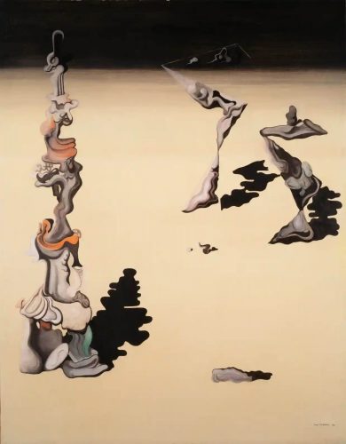 Kunstepochen: SurrealismusYves Tanguy - Trug im Garten (1930) (Quelle: Public Domain Wikimedia)