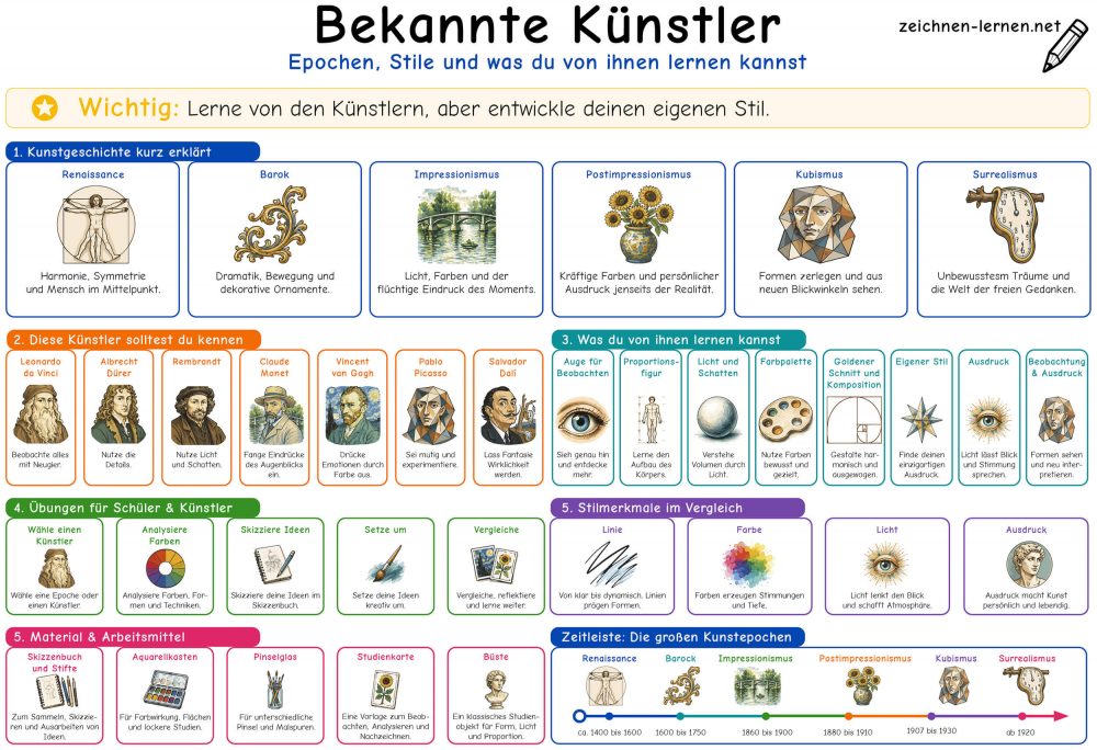 Übersicht über bekannte Künstler