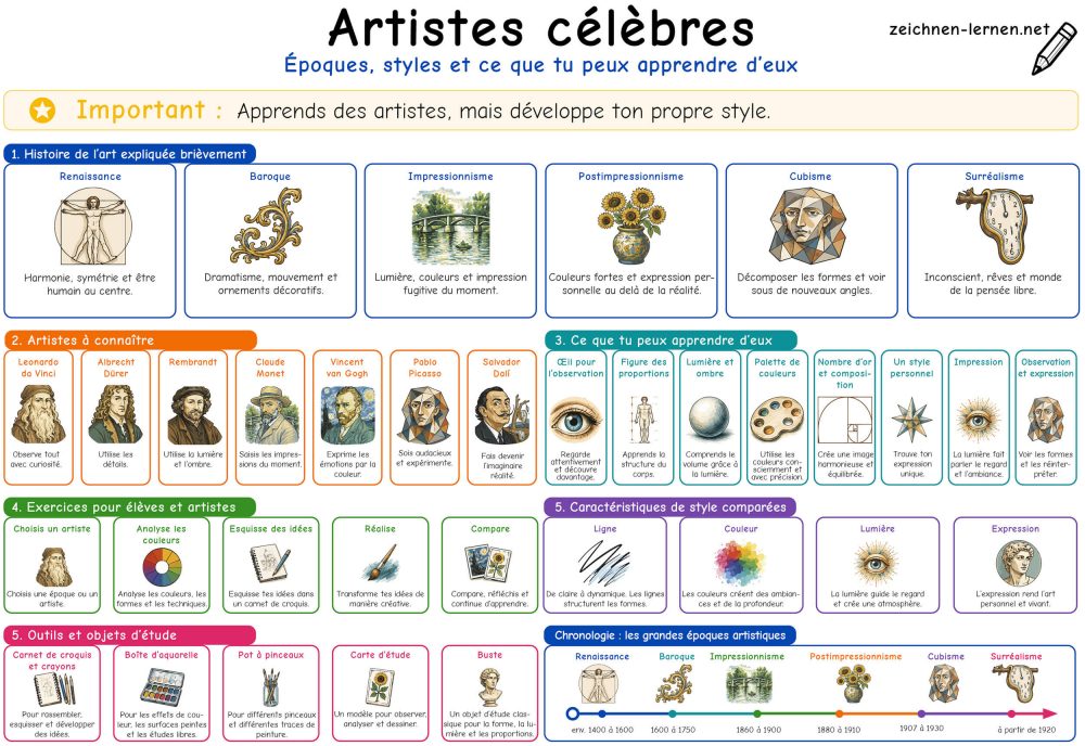 Aperçu des artistes connus